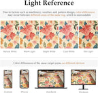 Washable Floral Runner Rug 2x6 Beige Hallway Carpet Scalloped Flower Non Slip - Image 2
