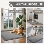 Front Door Mat 2'x3', Jute Like Non-Slip Indoor Mat Entrance, Woven Washable - Image 5