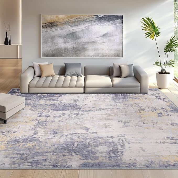 Washable Area Rugs 5'x8' Non-Slip Modern Abstract Soft - Image 3