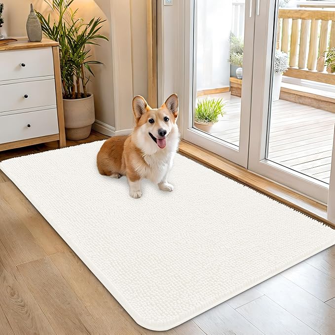 OLANLY Dog Door Mat for Muddy Paws 45x27, Absorbs Moisture and Dirt, Absorbent by OLANLY
