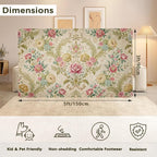 Chic Vintage Rose Rug for Living Room 3x5, Low Pile Non-Slip Backing, Machine - Image 2