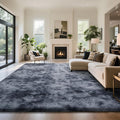 Fluffy Rug Shaggy Area Rug, Mottling Dark Grey 10x14 Area Rugs by Yongyangjuxi