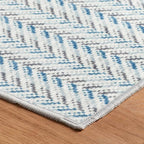 Dash & Albert Lowell Blue Machine Washable Rug, 6 X 9 Feet - Image 5