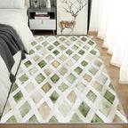 Checkered Rug, Washable 3x5 Rug - Image 3