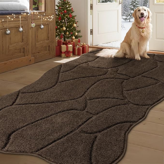 BSICPRO Large Dog Door Mat for Muddy Paws, 35x59 Absorbent Dirt Trapper Long by BSICPRO