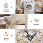 GENIMO 8X10 Area Rugs for Living Room, Machine Washable Vintage Floor Cover - Image 4