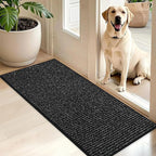 BEQHAUSE Dirt Trapper Door Mat 20" x 48", Non-Slip Washable Doormats Entrance by BEQHAUSE