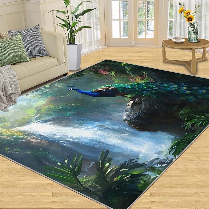 Peacock Rugs for Bedroom by STRELEC