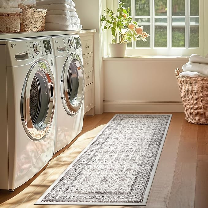 jinchan Floral Runner Rug 2x5 - Image 2