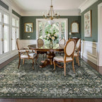 Lahome Boho Green Area Rugs 9x12 Living Room, Washable Large Rugs - Image 2