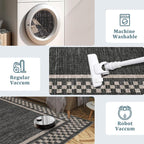 GarveeHome 4x6 Rug Small Washable Living Room Rug Modern Bordered Area Rugs - Image 5