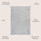 JONATHAN Y Hallie High-Low Curve Light Blue/Cream 8x10 Indoor/Outdoor Area Rug - Image 2