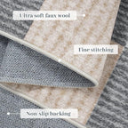 LIVEBOX 8x10 Area Rugs for Living Room, Checkered Non-Slip Washable Rugs - Image 9