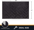 PURRUGS Dirt Trapping Door Mat 34" x 59", Non-Slip Machine Washable Entry Rug - Image 2