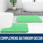 OLANLY Bathroom Rugs 24x16, Extra Soft Absorbent Chenille Bath Rugs, Rubber - Image 7