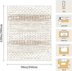 8x10 Machine Washable Area Rug for Living Room, Kids and Pets Friendly for - Image 2