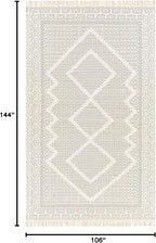 Mark&Day Wool Rugs, 9x12 Nishnabotny Cottage Light Gray Area Rug, Bedroom or - Image 2