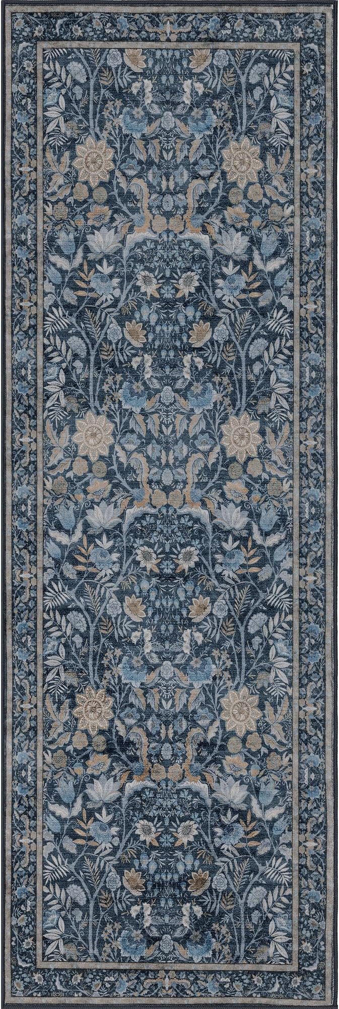 Washable Runner Rug 2x6: Vintage Boho Floral Carpet Runners - Image 8