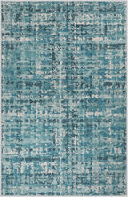 6x9 Abstract Area Rugs for Living Room, Modern Teal Blue Washable Indoor Rug - Image 4