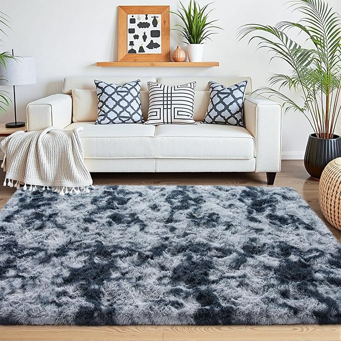 Beglad Fluffy Large Area Rugs 6x9 Feet, Modern Minimalist Style Shag Fuzzy Rugs - Image 8