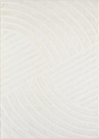 Abani Zen 6' x 9' Cream Rug – Neutral Modern Linear Pattern, Large Soft Area Rug - Image 3