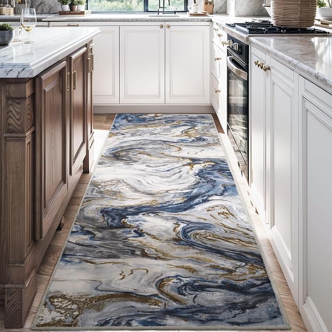 2x8 Runner Rug for Hallways Kitchen Modern Abstract Washable Runner Rug Soft by PADOOR