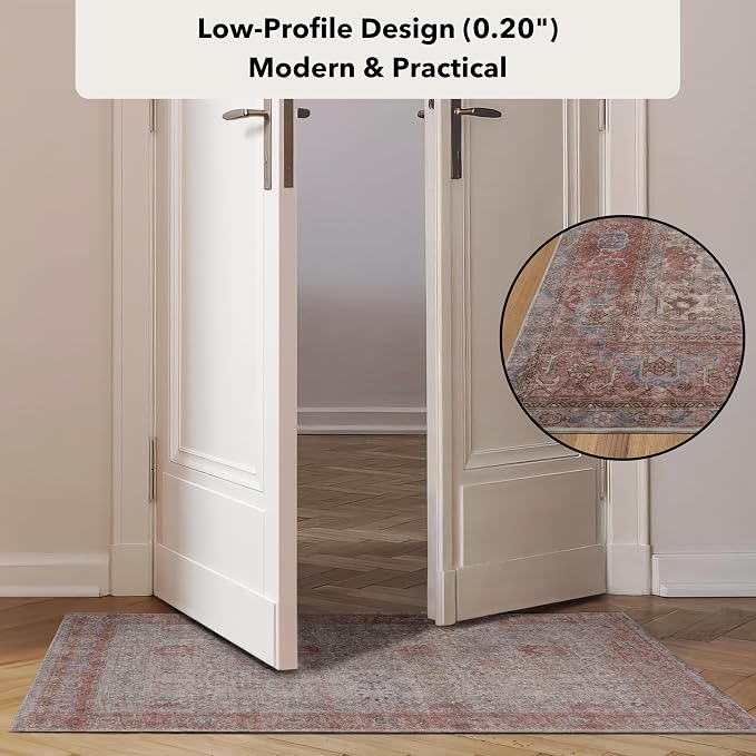 Kuden 8x10 Large Area Rug, Machine Washable Area Rug - Image 8