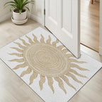 Boho Washable Rugs for Bedroom 3x4, Modern Sun Print Soft Minimalism Area Rug - Image 4