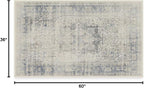 RUGGABLE Washable Vintage Area Rug – Kamran Blue Quartz 3x5, Stain-Resistant - Image 3