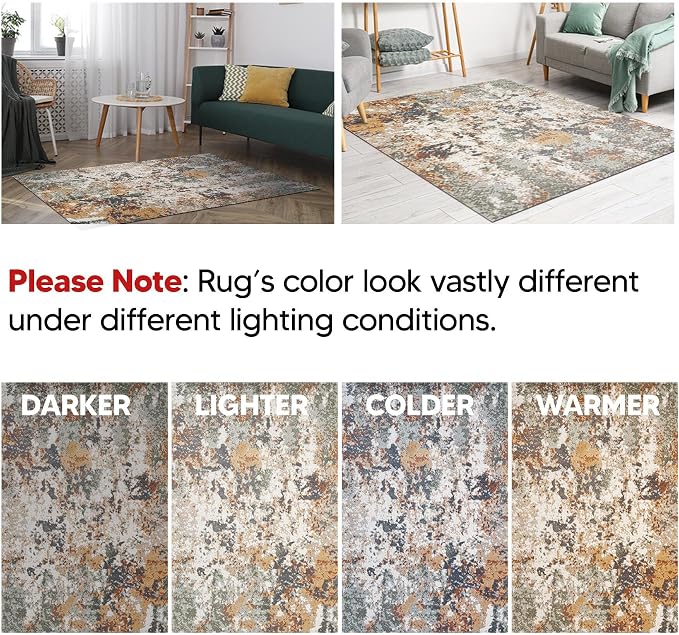 Keen Home Design Area Rugs - 8ft Round Non-Shedding - Image 4