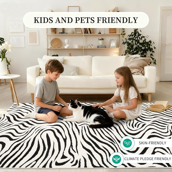 YIHOUSE 9×12 Ft Area Rugs for Living Room: Modern Washable Rug - Image 2