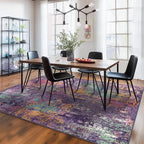 Washable Area Rugs 5'x7' Non-Slip Modern Abstract Soft - Image 2