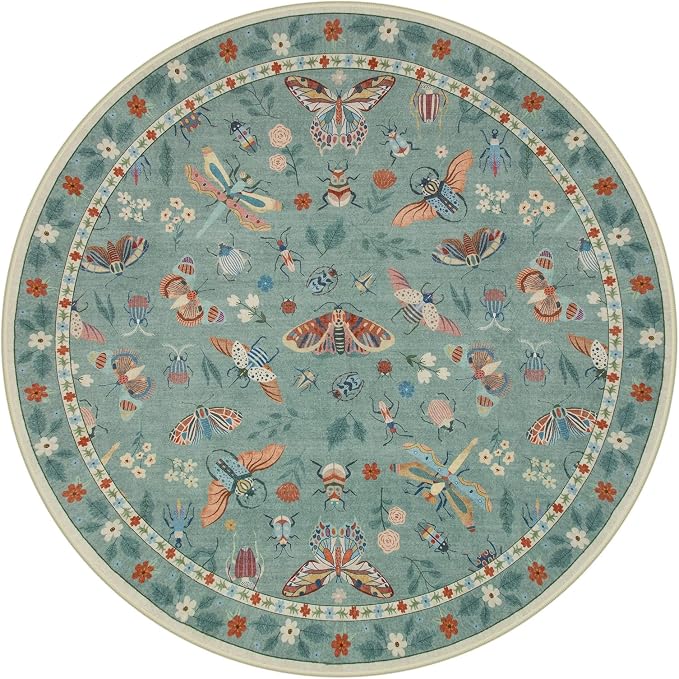 Lahome Insect Washable Round Area Rug, Soft Round Rugs 6ft Ultra-Thin Non-Slip - Image 7