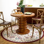 jinchan Elora 6ft Floral Round Rug by JINCHAN