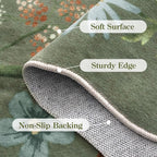 Lahome Floral Rugs for Entryway, 2x4 Washable Kitchen Rugs Ultra-Thin Soft Rug - Image 7