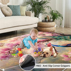 Peacock Magnolia Rug Small - Image 5
