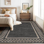 GarveeHome 4x6 Rug Small Washable Living Room Rug Modern Bordered Area Rugs by GarveeHome