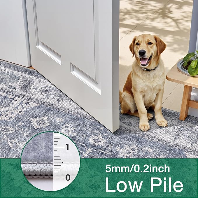 LUMI Washable Area Rug 8x10 for Living Room, Ultra Soft Stain Resistant Carpet - Image 8