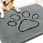 OLANLY Dog Door Mat for Muddy Paws 30x20, Paw Print Design, Absorbs Moisture by OLANLY