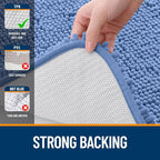 OLANLY Bathroom Rugs 44x24, Extra Soft Absorbent Chenille Bath Rugs, Rubber - Image 6