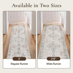 GENIMO Runner Rug 2'6"x7 Machine Washable Non Slip Vintage Hallway Runner Rug - Image 6