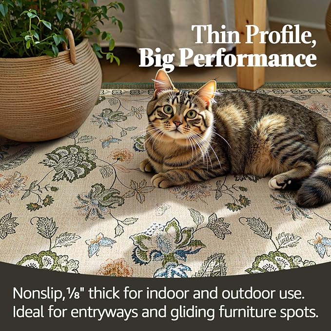 jinchan Elora Floral Corner Rug - Image 5