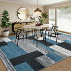 Large Area Rugs, Modern Geometric Patchwork Floor Decor - Image 3