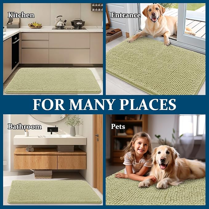 OLANLY Dog Door Mat for Muddy Paws 44x24, Absorbs Moisture and Dirt, Absorbent - Image 8