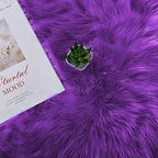 Latepis Purple Faux Sheepskin Large 6x9 Area Rugs - Image 6