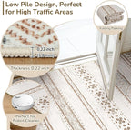 BESTSWEETIE 5x7 Area Rugs for Living Room Washable Moroccan Farmhouse Neutral - Image 3