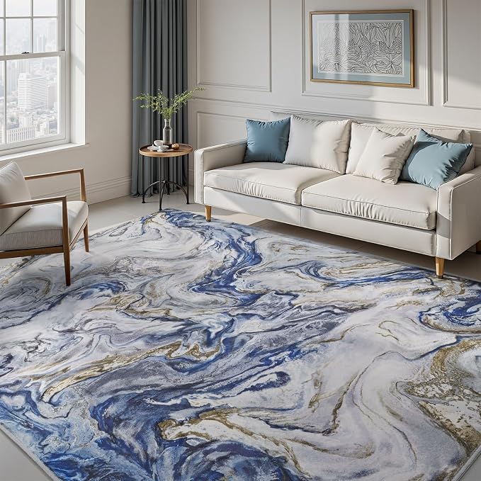 9x12 Area Rugs for Living Room, Modern Abstract Rug for Bedroom, Contemporary - Image 4