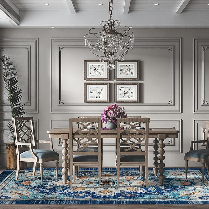 Easy-Going Area Rug 6x9 Washable Boho Rugs - Image 8