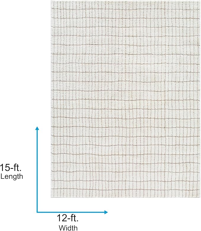 Livabliss x Our PNW Home Cascade Minimalist Striped Area Rug, Ivory/Light Brown - Image 2