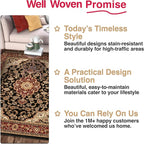 Well Woven Barclay Collection Medallion 5x7 Black Area Rug - Image 8
